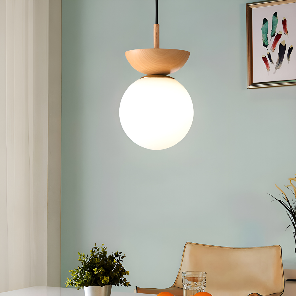 Perle LED-Deckenleuchte - Japanische Kugel Pendelleuchte - Orb Semi Flush Mount Beleuchtung