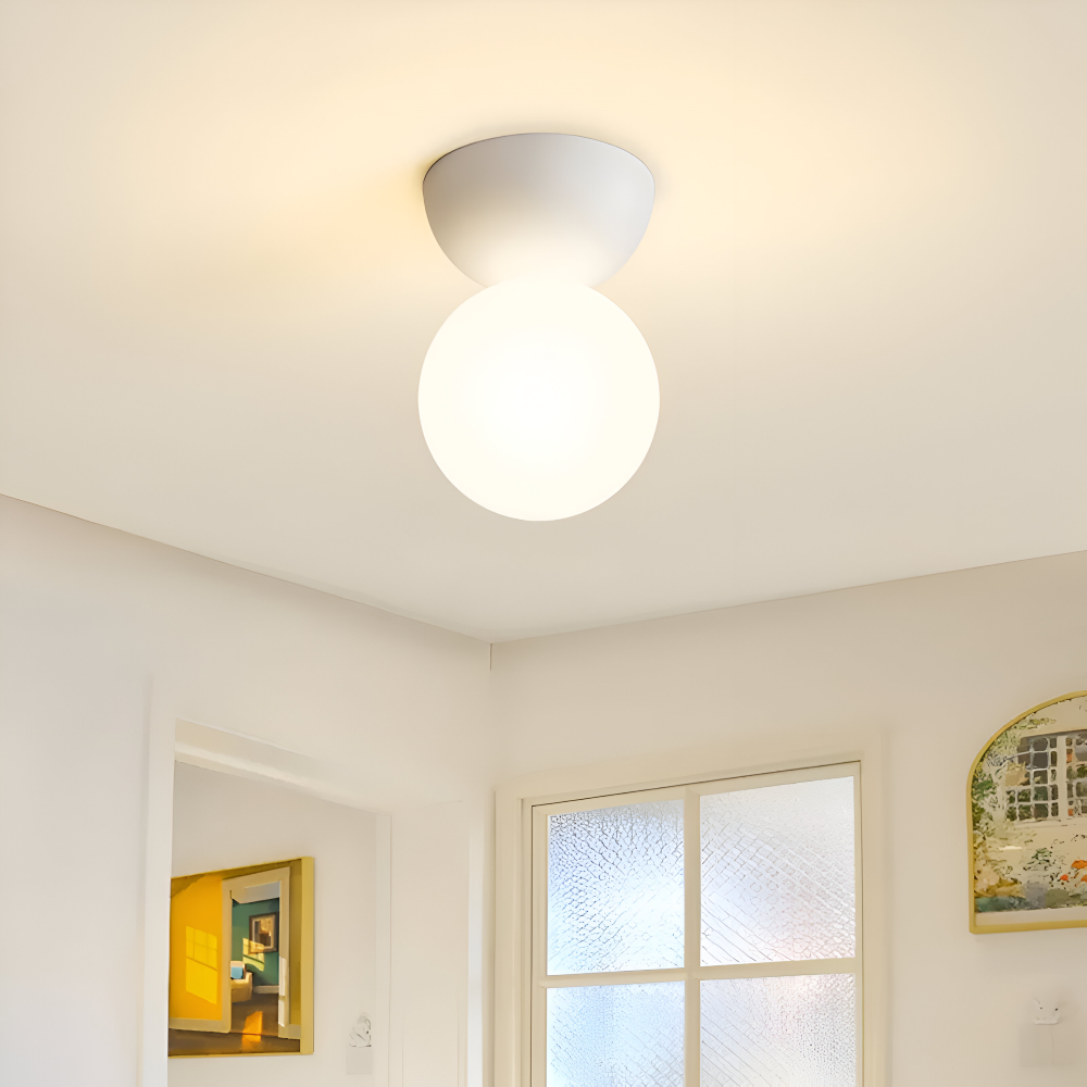 Perle LED-Deckenleuchte - Japanische Kugel Pendelleuchte - Orb Semi Flush Mount Beleuchtung