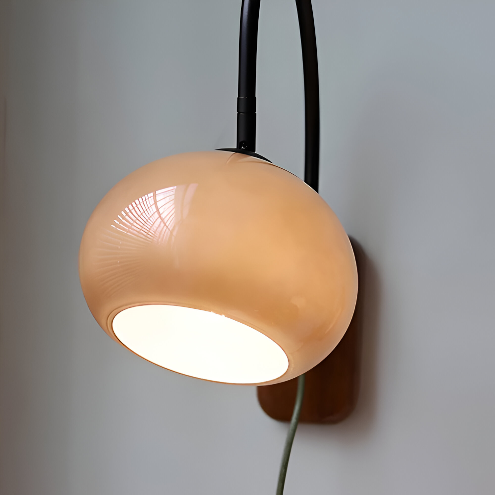 Persi Wandleuchte - Persimmon Glas Wandleuchte - Bauhaus Wandleuchte Design - Schlafzimmer Wandleuchten LED