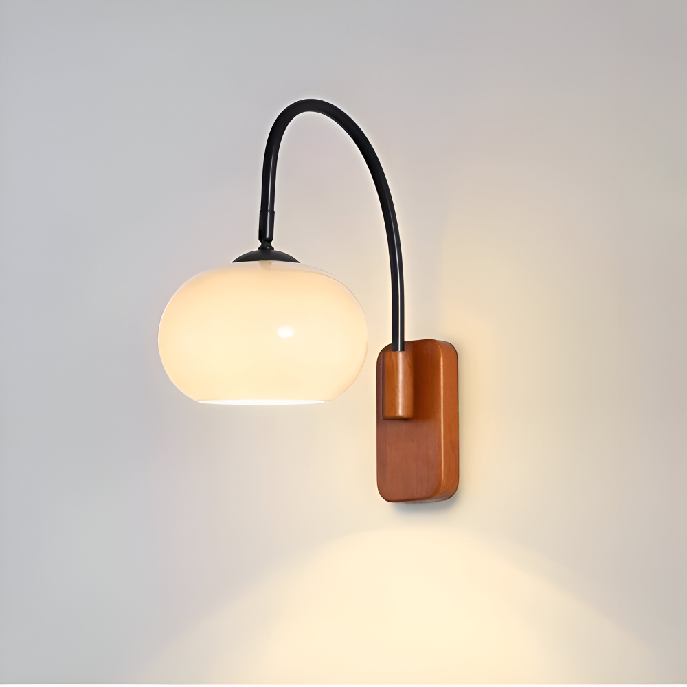 Persi Wandleuchte - Persimmon Glas Wandleuchte - Bauhaus Wandleuchte Design - Schlafzimmer Wandleuchten LED