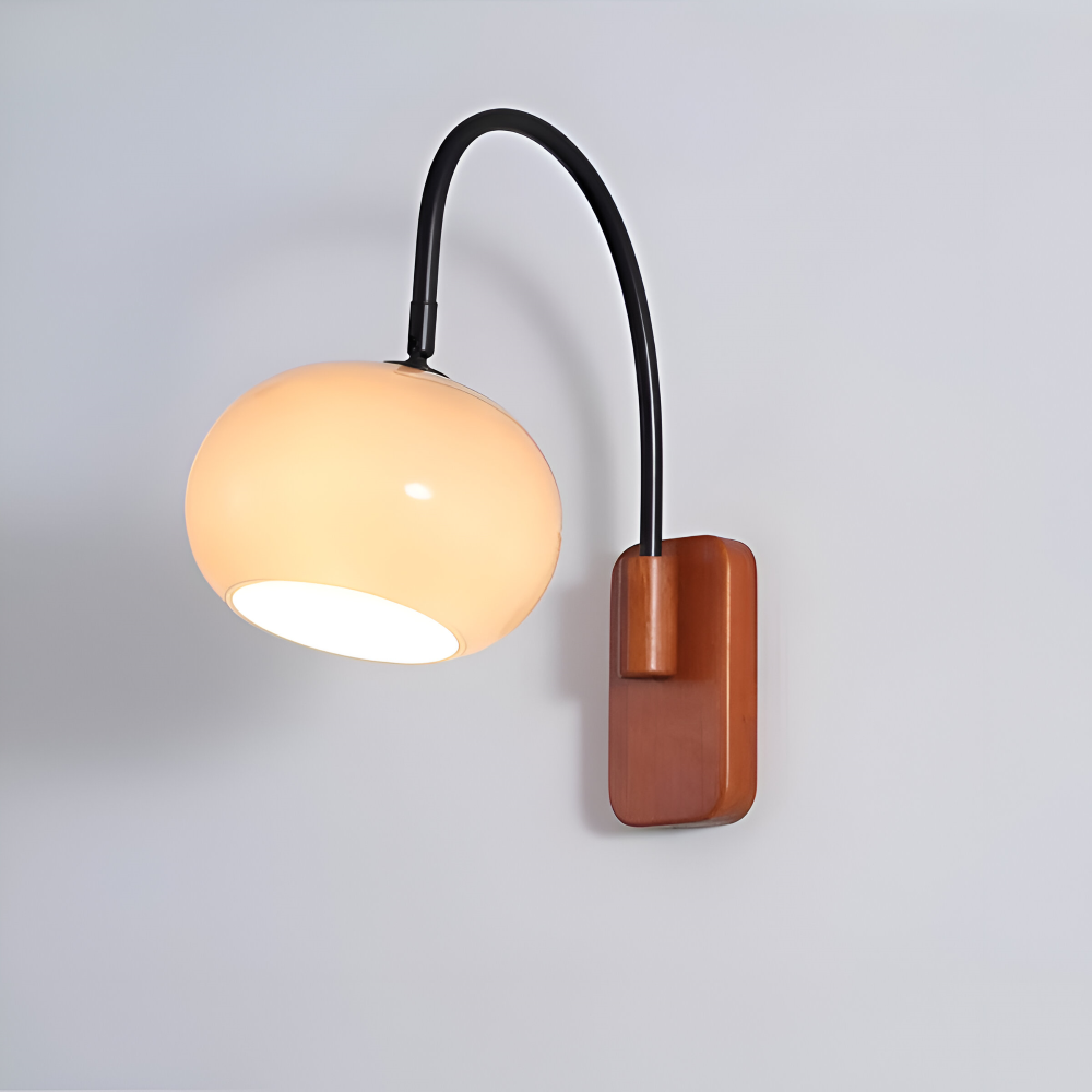 Persi Wandleuchte - Persimmon Glas Wandleuchte - Bauhaus Wandleuchte Design - Schlafzimmer Wandleuchten LED