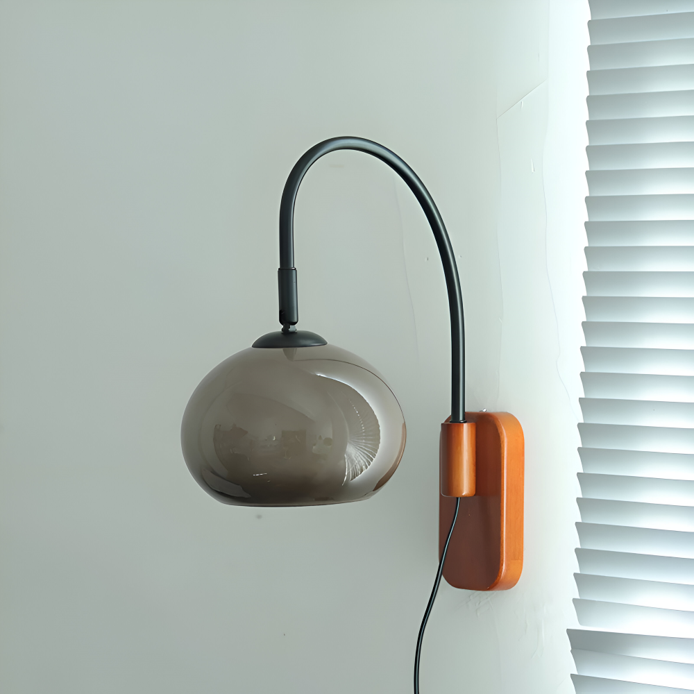 Persi Wandleuchte - Persimmon Glas Wandleuchte - Bauhaus Wandleuchte Design - Schlafzimmer Wandleuchten LED