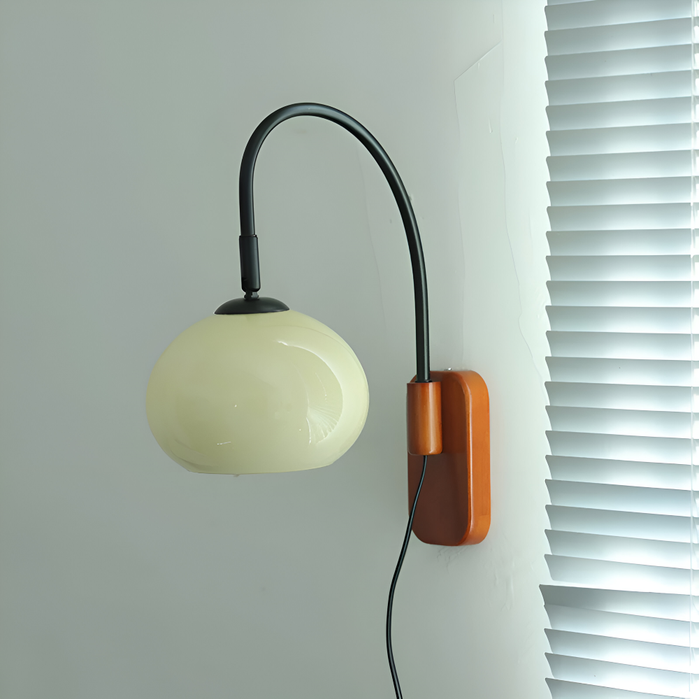 Persi Wandleuchte - Persimmon Glas Wandleuchte - Bauhaus Wandleuchte Design - Schlafzimmer Wandleuchten LED