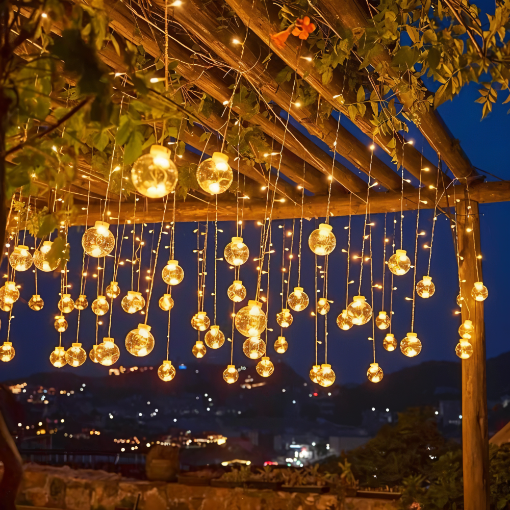 PixyOrb Lichterkette - Magische Runde Wasserdichte Solar LED Feenlichter