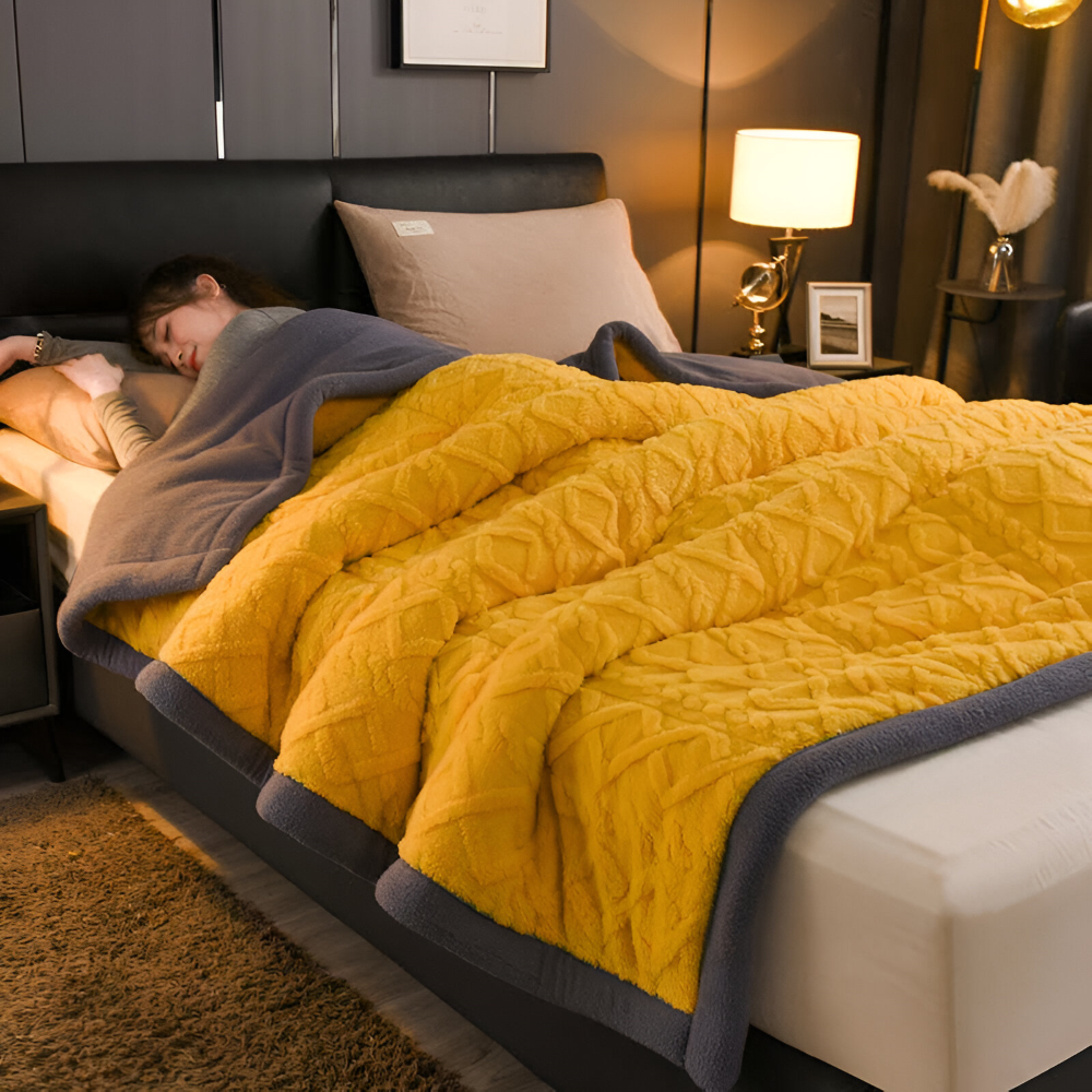 Doppelseitige Mikrofaser Fleece Kuscheldecke – Warme Wohndecke, Maschinenwaschbar