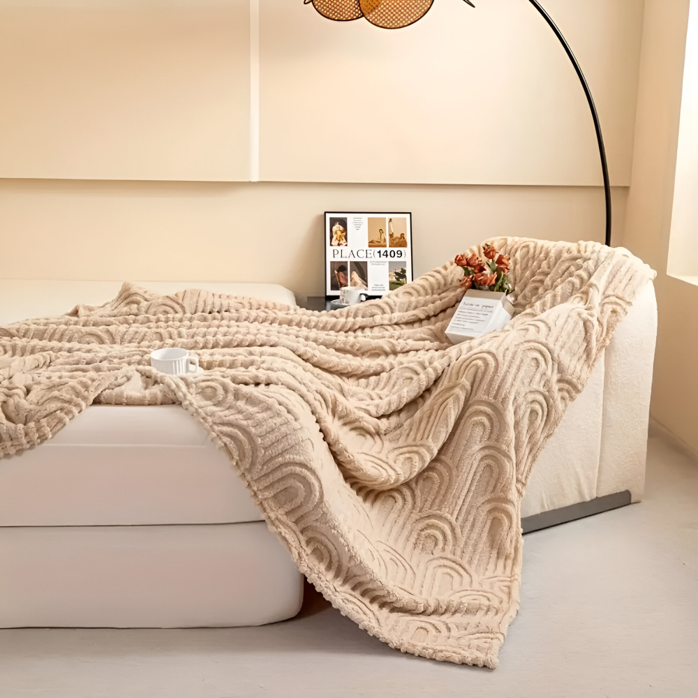 Plüsch Samt Arch Design Kuscheldecke für ultimativen Komfort