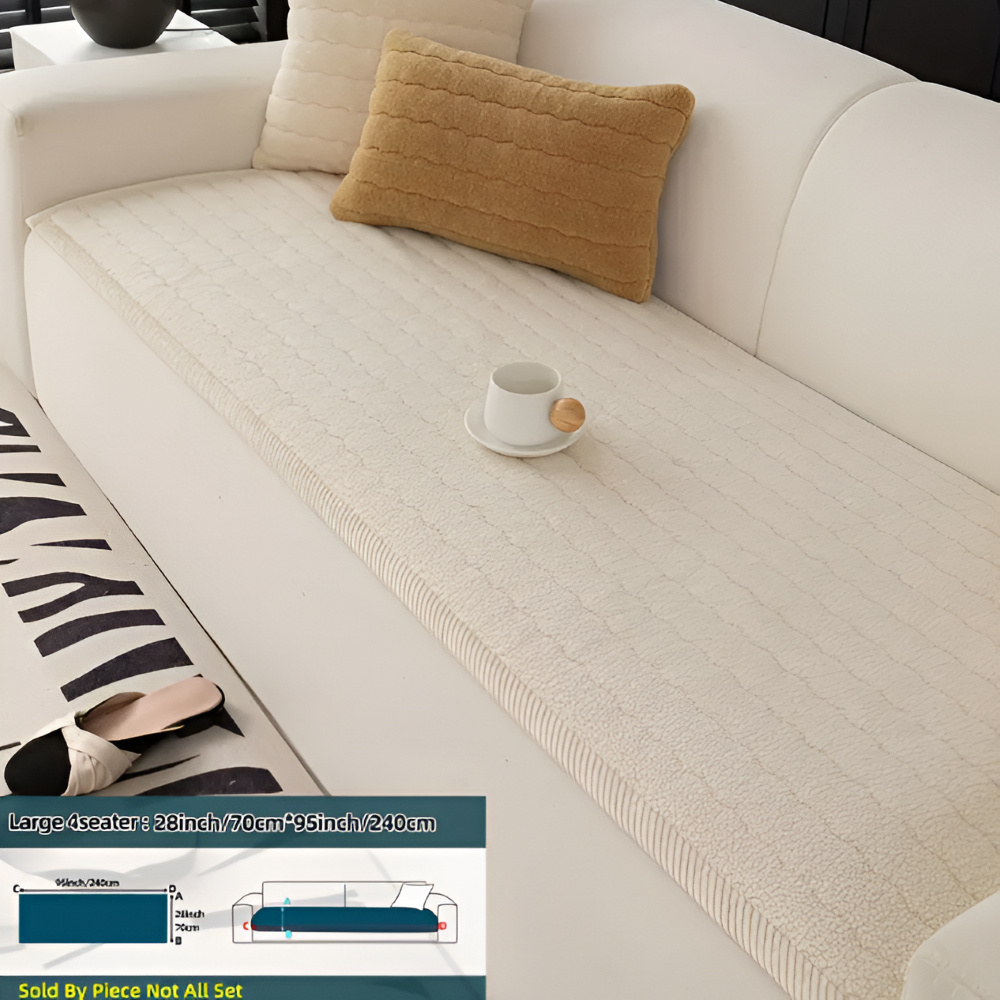 PolyesPlush - Weicher, Rutschfester und Haustierfreundlicher Sofa Cover