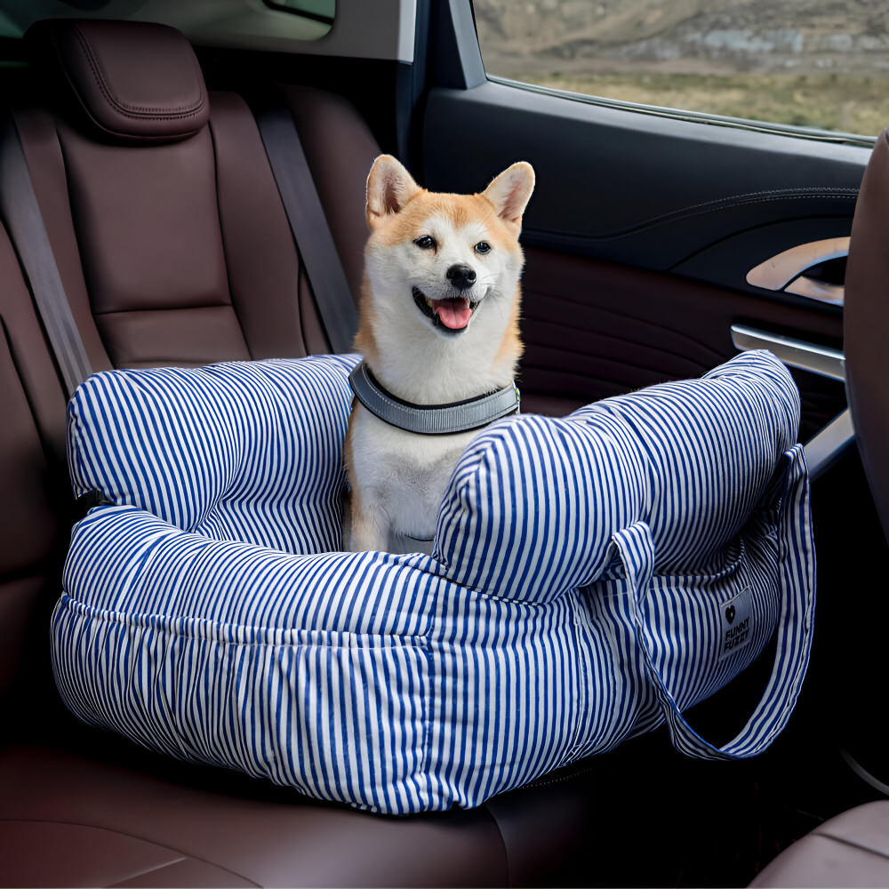 Portabler Hundesitz für das Auto - Autositz für Hunde - Premium Haustier Reisebett