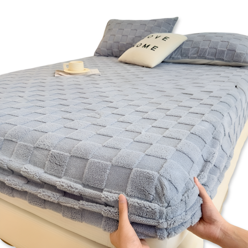 Premium Flauschige Winter Spannbettlaken – Rutschfester Komfort, Atmungsaktiv, Extra Dick und Weich Bettlaken