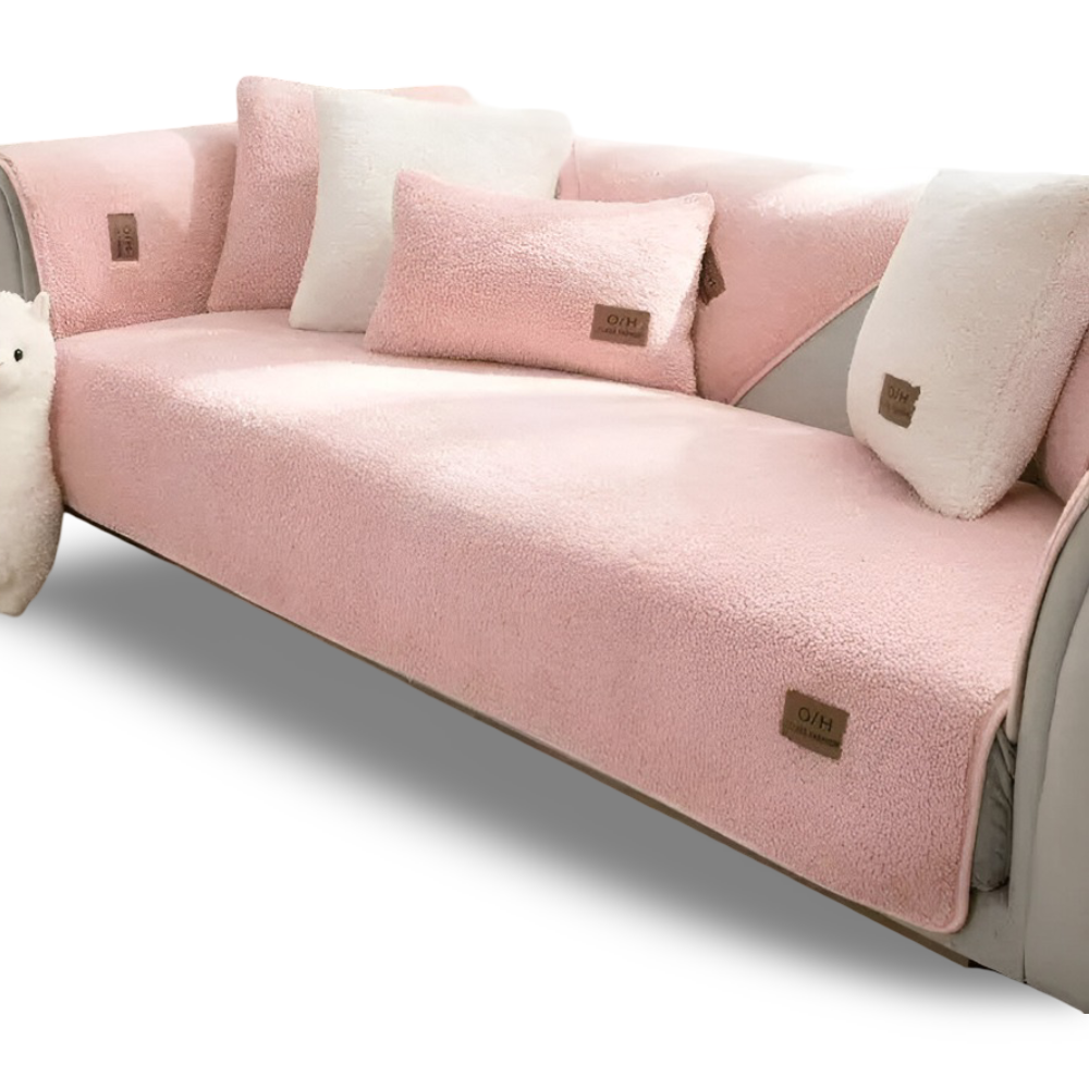 Premium Plüsch Sofabezug Rutschfest - Weicher Polyester Couchbezug