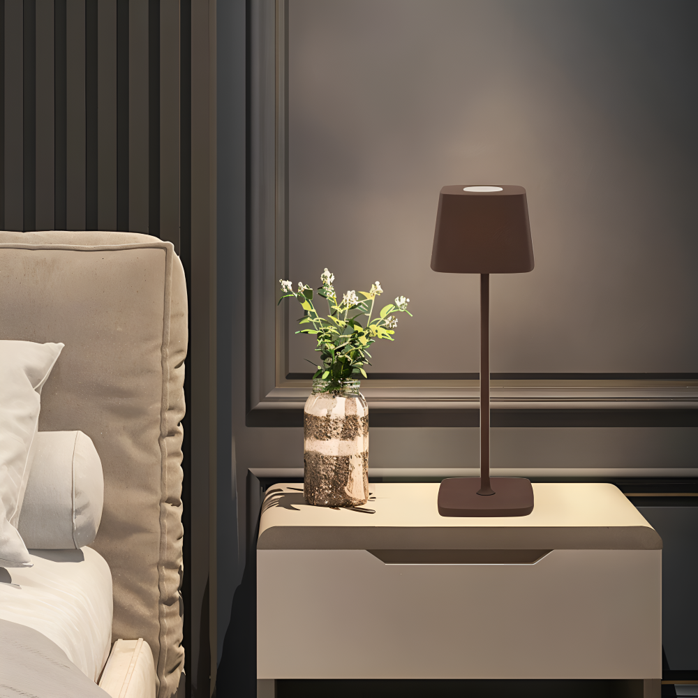 Quadro Tischlampe - Quadratische Dimmbare Wiederaufladbare Lampe - Tragbare LED Touch Lampe