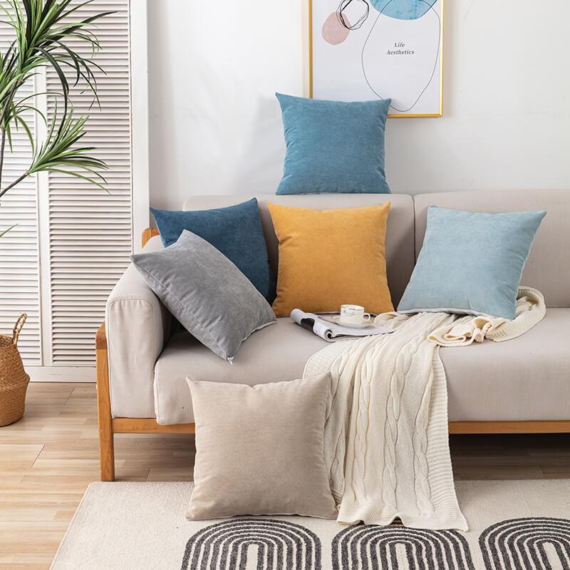 Raffinierter Sofaüberwurf 180x130 cm – Schmutzabweisender Dunkelblauer Cord für die Couch 3