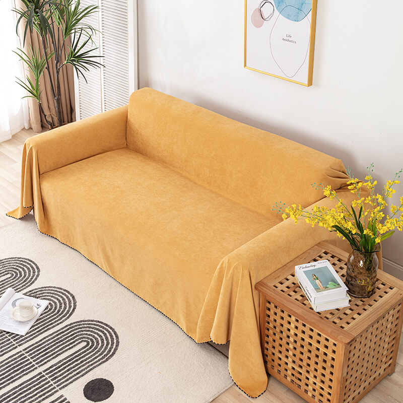 Raffinierter Sofaüberwurf 180x130 cm – Schmutzabweisender Dunkelblauer Cord für die Couch 6