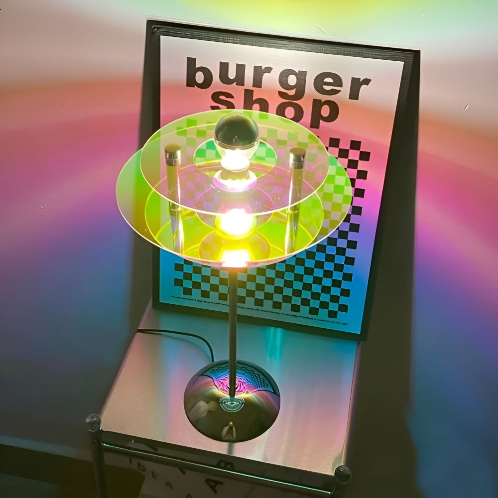 Rays Tischlampe - Retro Disc LED Tischlampe