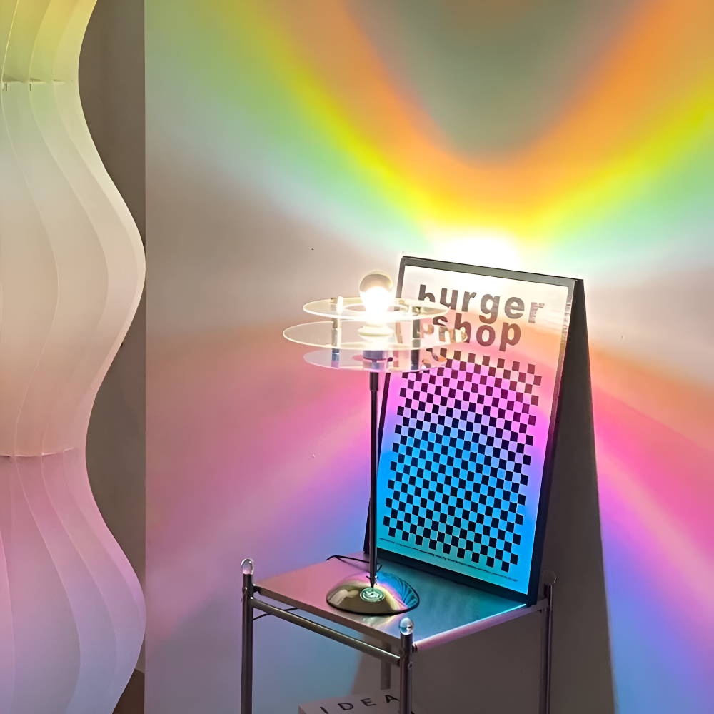 Rays Tischlampe - Retro Disc LED Tischlampe