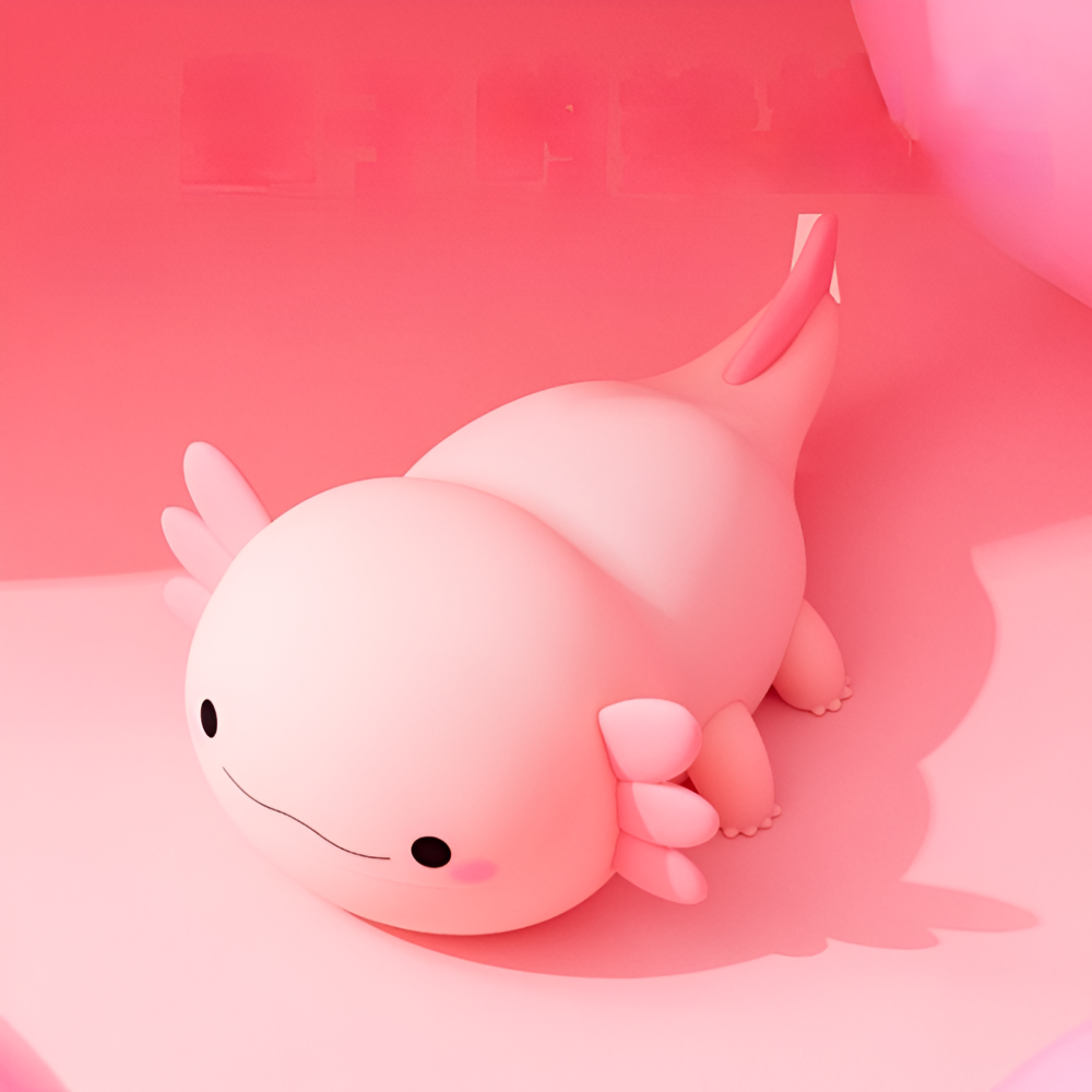 Wiederaufladbare Axolotl Silikon Nachtlicht - Tragbares Kinder Nachtlicht