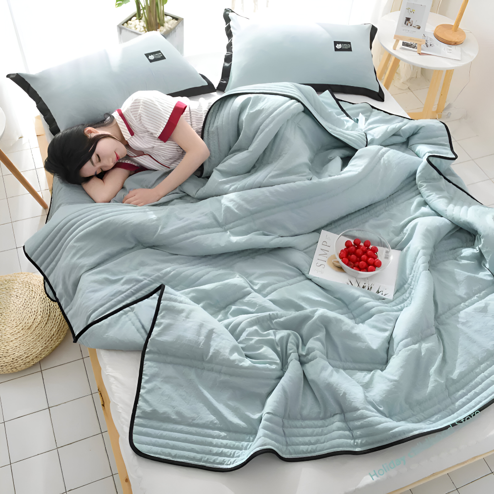 RefreshLux Kühldecke - Atmungsaktive Sommerdecke- Kühlende Decke für den Sommer