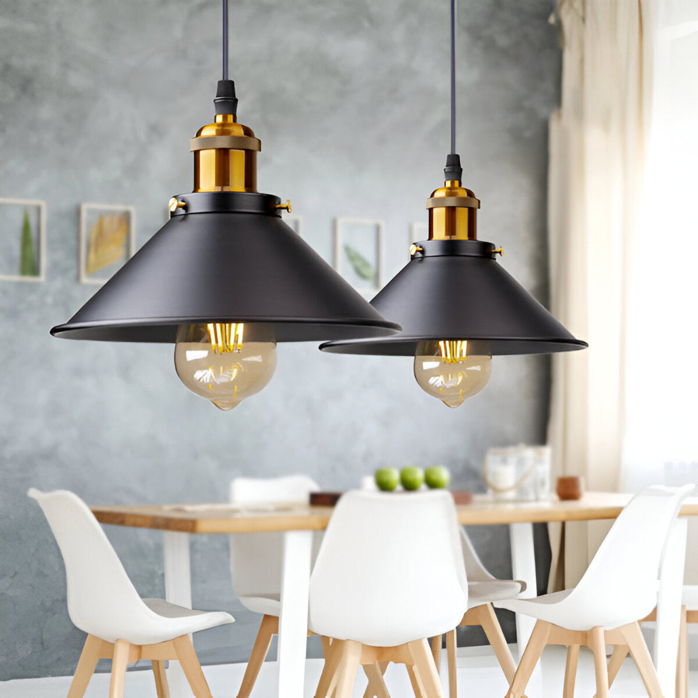 RetroDrop Hängelampe - Industrielle Pendelleuchte - Retro LED Industriebeleuchtung