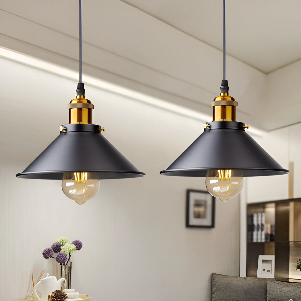 RetroDrop Hängelampe - Industrielle Pendelleuchte - Retro LED Industriebeleuchtung