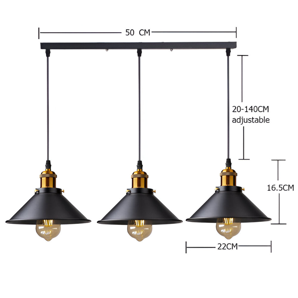 RetroDrop Hängelampe - Industrielle Pendelleuchte - Retro LED Industriebeleuchtung