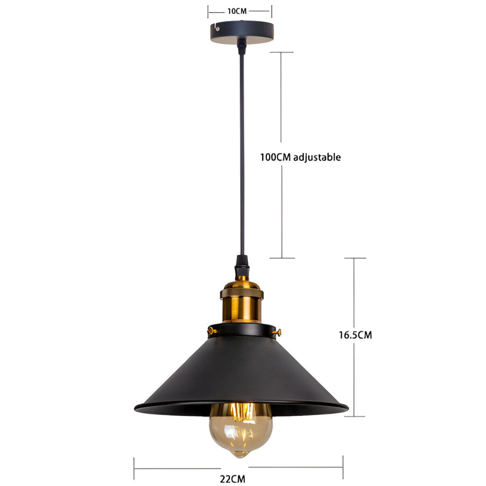 RetroDrop Hängelampe - Industrielle Pendelleuchte - Retro LED Industriebeleuchtung