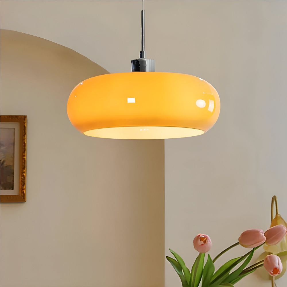 Retro Minimalistische Bauhaus Glas Pendelleuchte - Moderne Kreisförmige Hängelampe