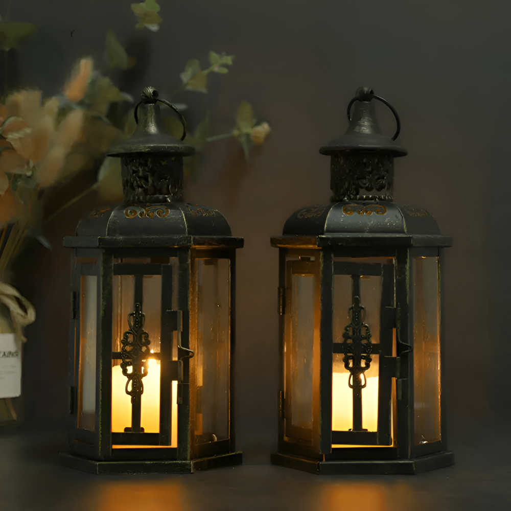 Retro Skandinavische Schwarze Eisen Kerzenhalter - Stilvolles Wohnaccessoire