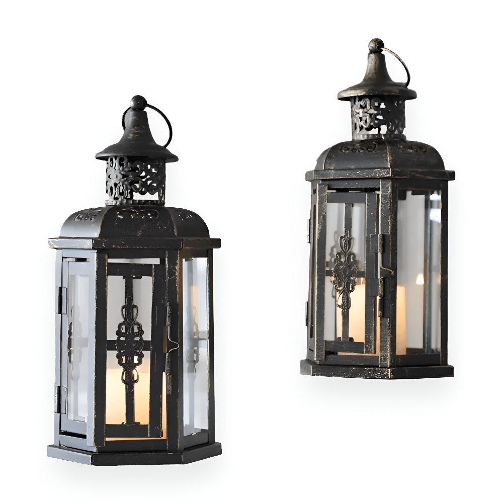 Retro Skandinavische Schwarze Eisen Kerzenhalter - Stilvolles Wohnaccessoire