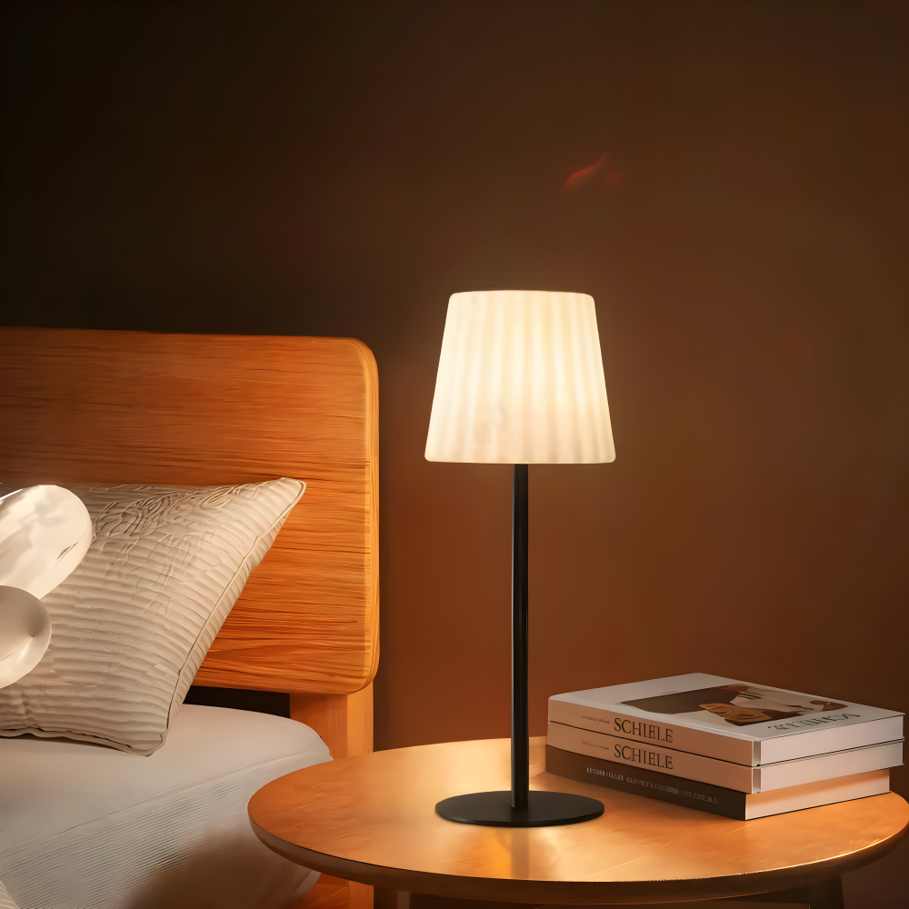 RibbeGlo Kabellose Tischlampe - Kompaktes & Robustes LED Nachtlicht mit Fernbedienung