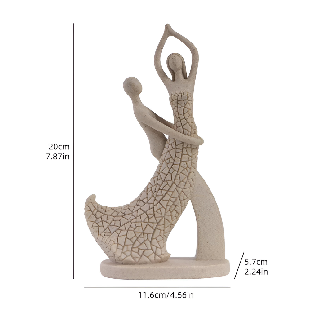 Romantische Sandstein Paar Dekor Figuren - Elegante Resin Statue für die Wohnkultur