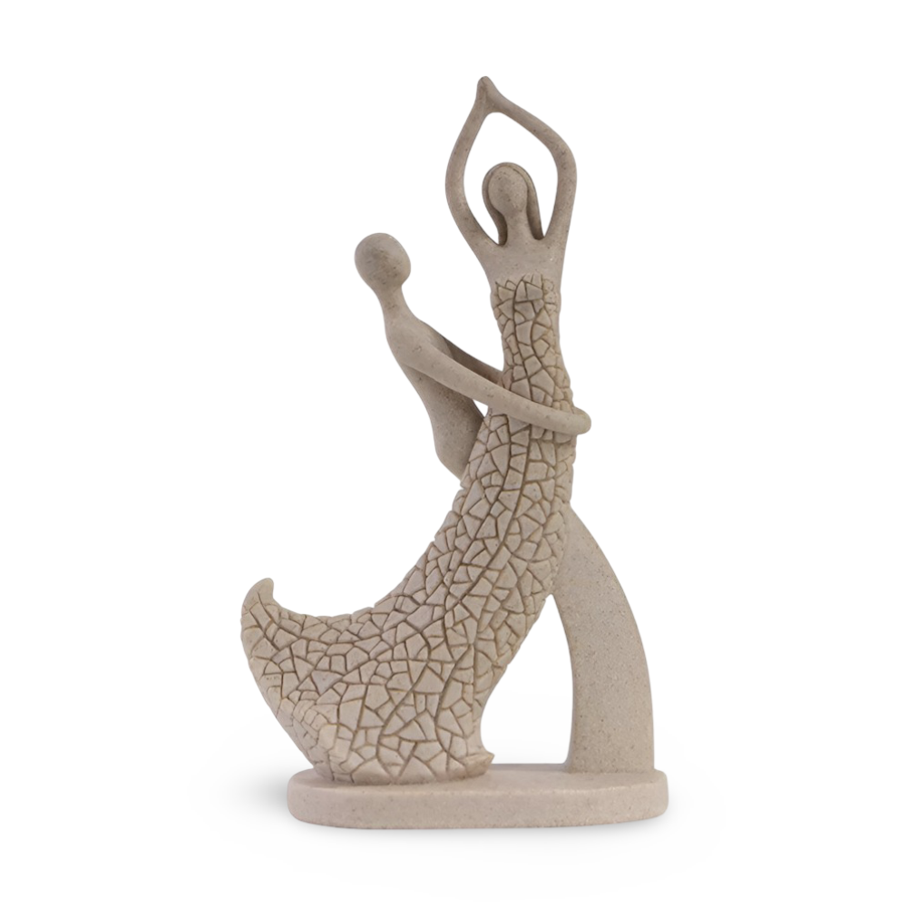 Romantische Sandstein Paar Dekor Figuren - Elegante Resin Statue für die Wohnkultur