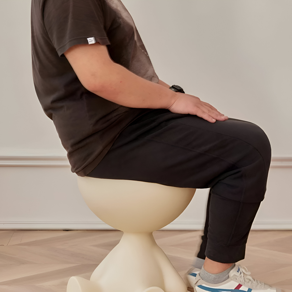 Runder Creme Beistelltisch - Schwarzer Runder Couchtisch - Niedlicher Plastikbeistelltisch