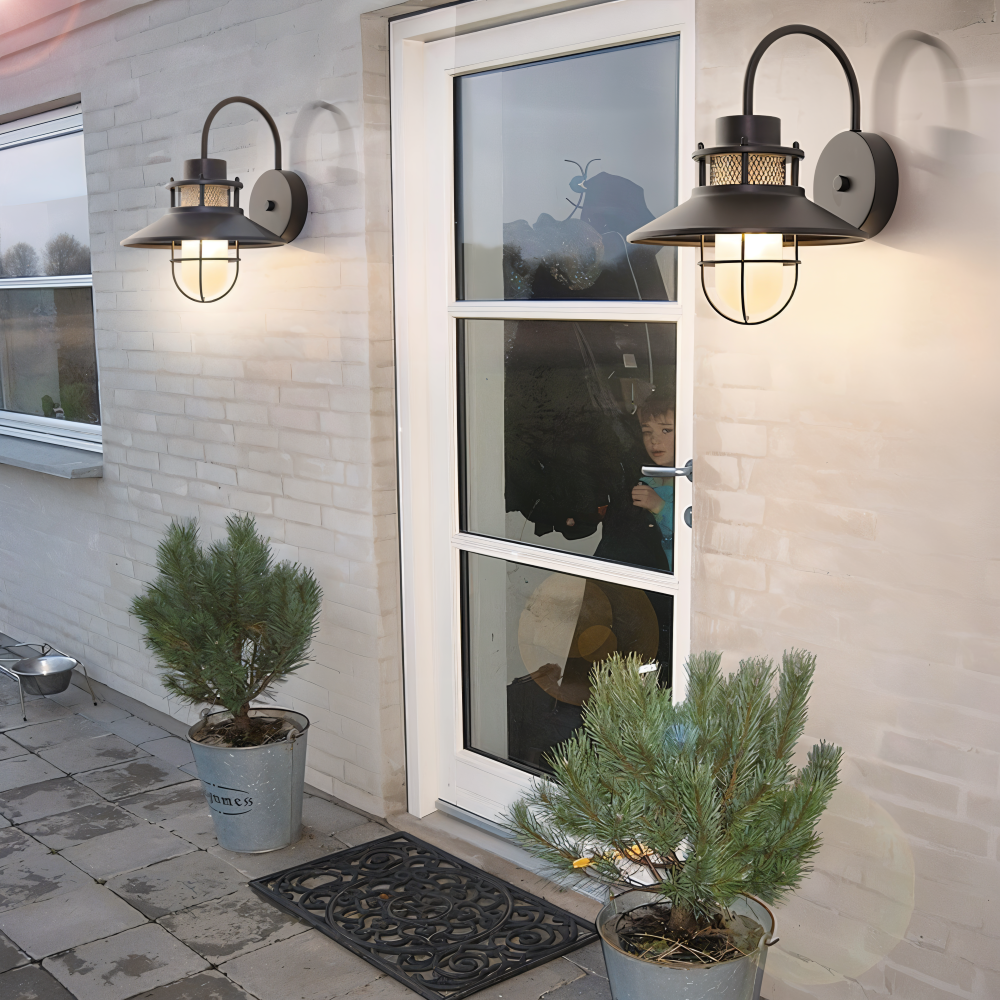 RustBlack Wandleuchte - Indoor Outdoor Industrial Wandleuchte - Vintage Wandleuchter