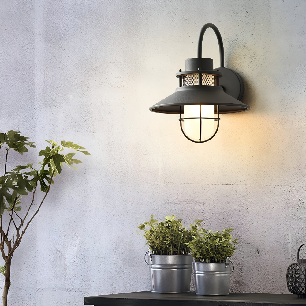 RustBlack Wandleuchte - Indoor Outdoor Industrial Wandleuchte - Vintage Wandleuchter