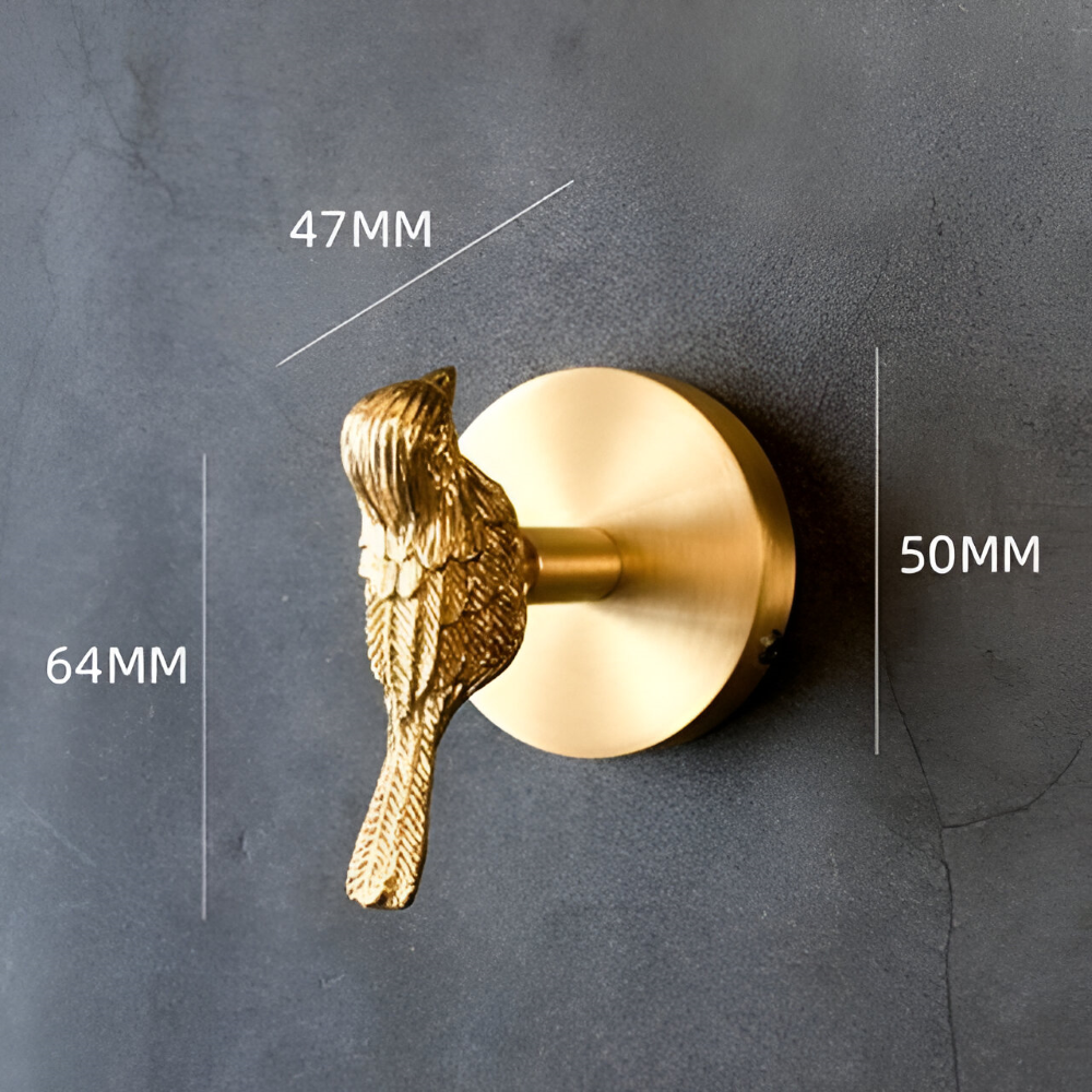 Rustikale Kleiderhaken mit Tiermotiven – dekorative Wandhaken aus Messing mit Golddetails