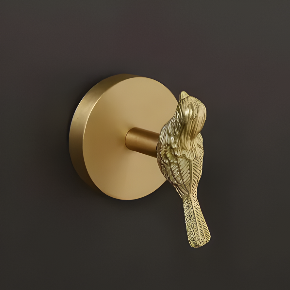 Rustikale Kleiderhaken mit Tiermotiven – dekorative Wandhaken aus Messing mit Golddetails