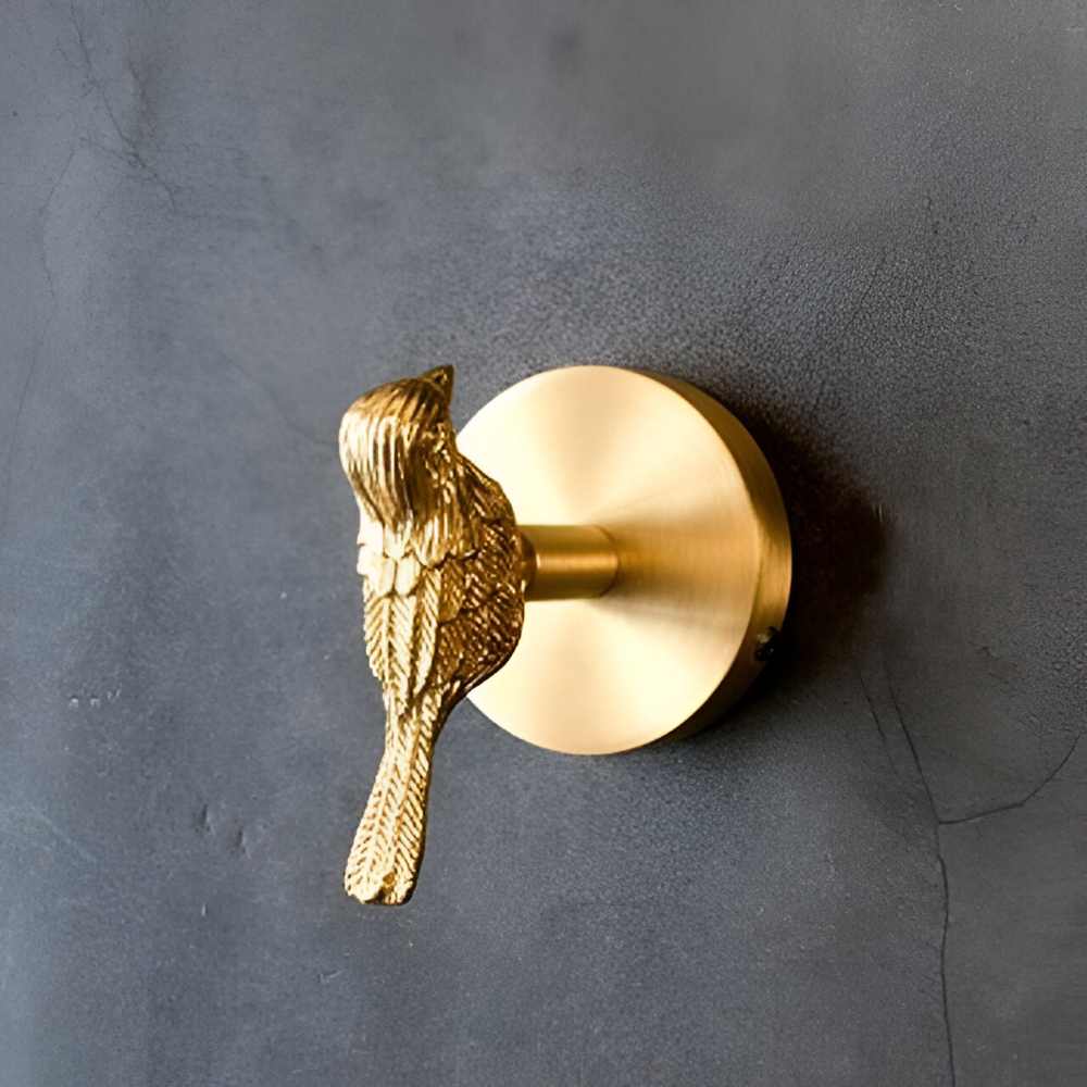 Rustikale Kleiderhaken mit Tiermotiven – dekorative Wandhaken aus Messing mit Golddetails