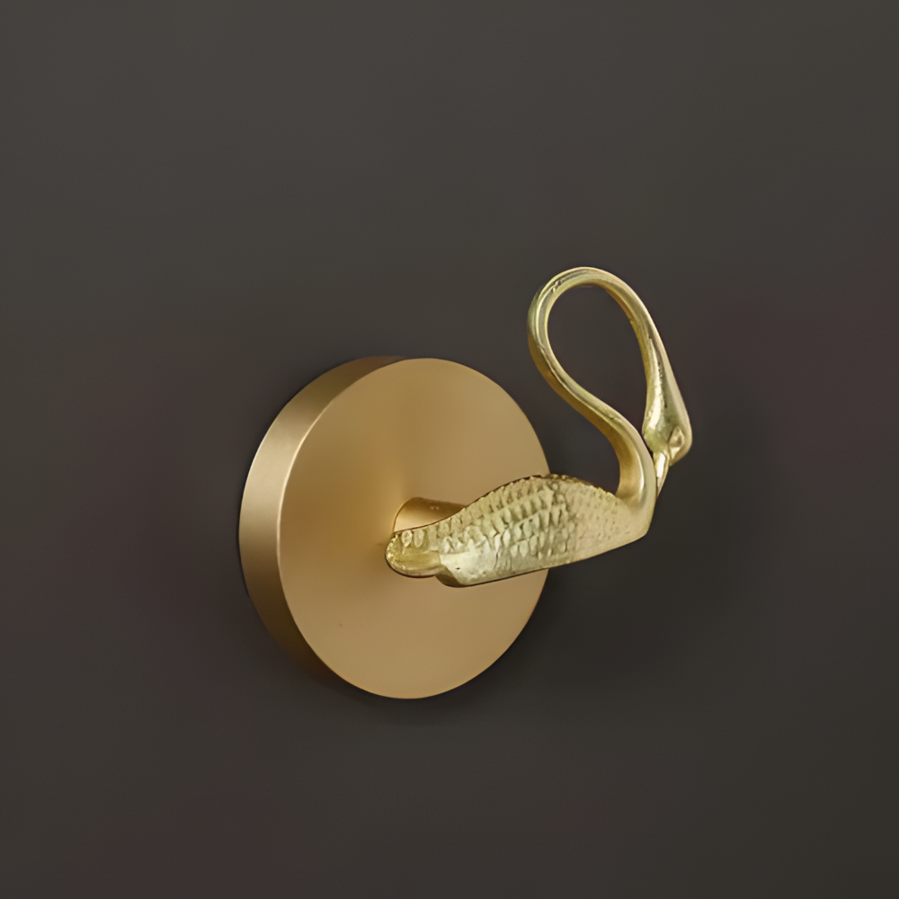 Rustikale Kleiderhaken mit Tiermotiven – dekorative Wandhaken aus Messing mit Golddetails