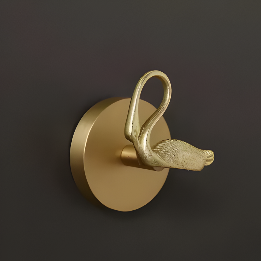 Rustikale Kleiderhaken mit Tiermotiven – dekorative Wandhaken aus Messing mit Golddetails