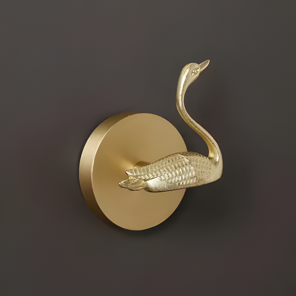 Rustikale Kleiderhaken mit Tiermotiven – dekorative Wandhaken aus Messing mit Golddetails