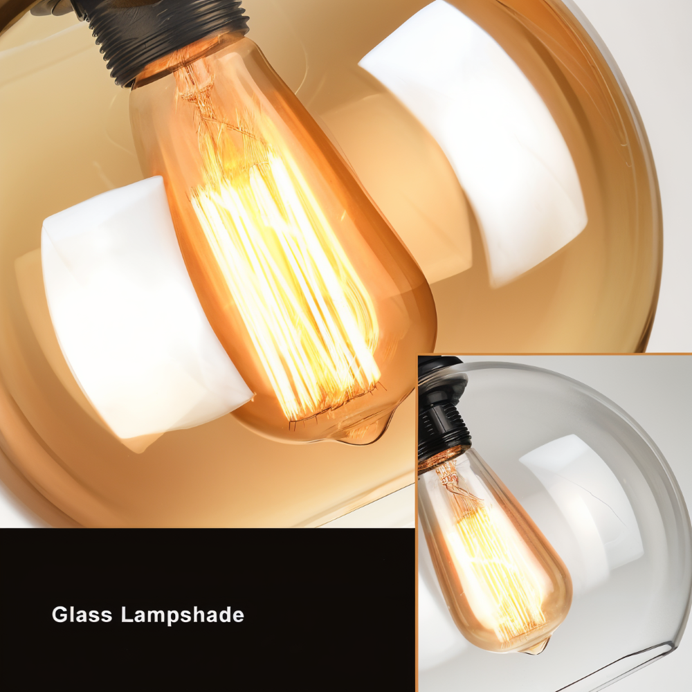 Rustikale OrbLight - Rope Glaskugel Pendelleuchte - Vintage-Hängelampe