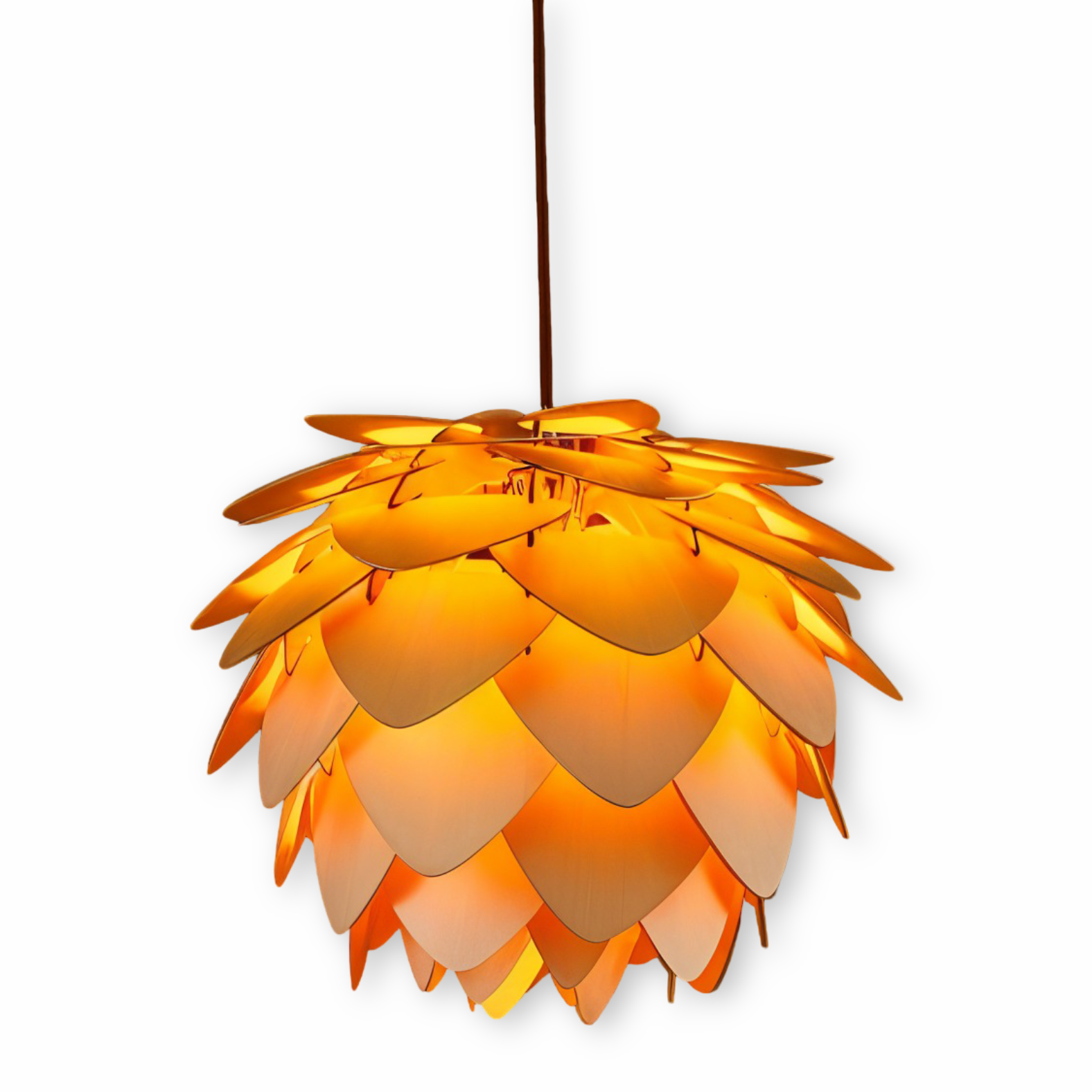 Rustikale Kiefernzapfen-Hängeleuchte - Handgefertigte Kiefernzapfen-Lampe