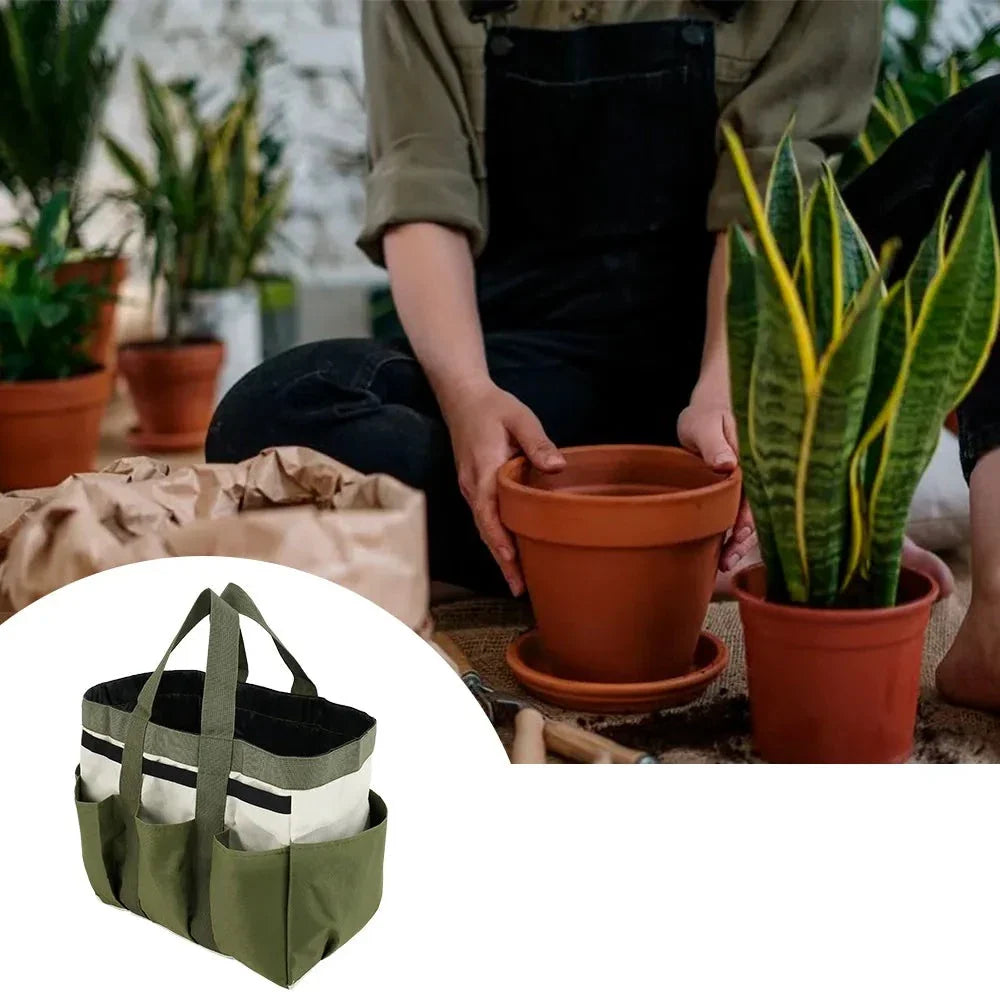 Garten Werkzeugtasche mit Fächern – Robuste Aufbewahrungstasche für Gartenwerkzeug, Pflanzenpflege & Outdoor