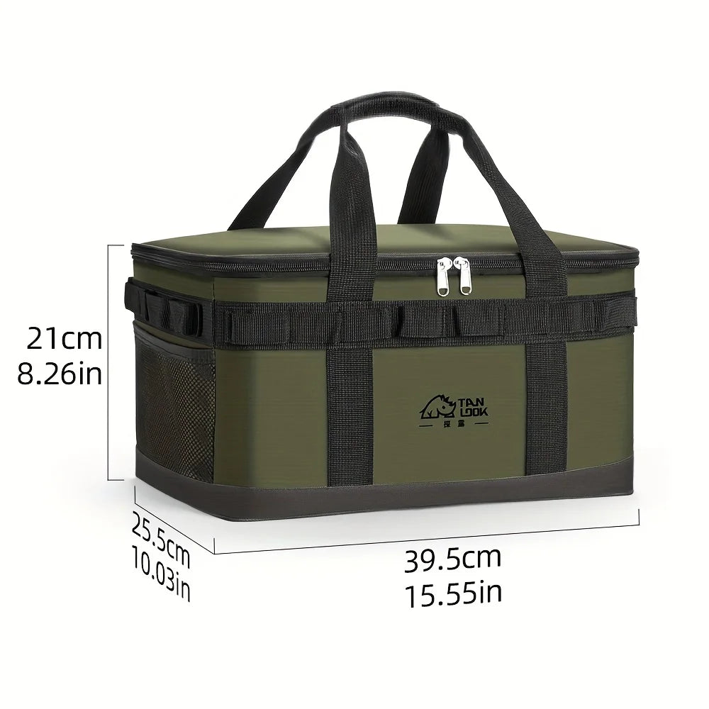 Tragbare Kühltasche aus Polyester 23L Isolierte Campingtasche mit Griff für Picknick Outdoor und Reise
