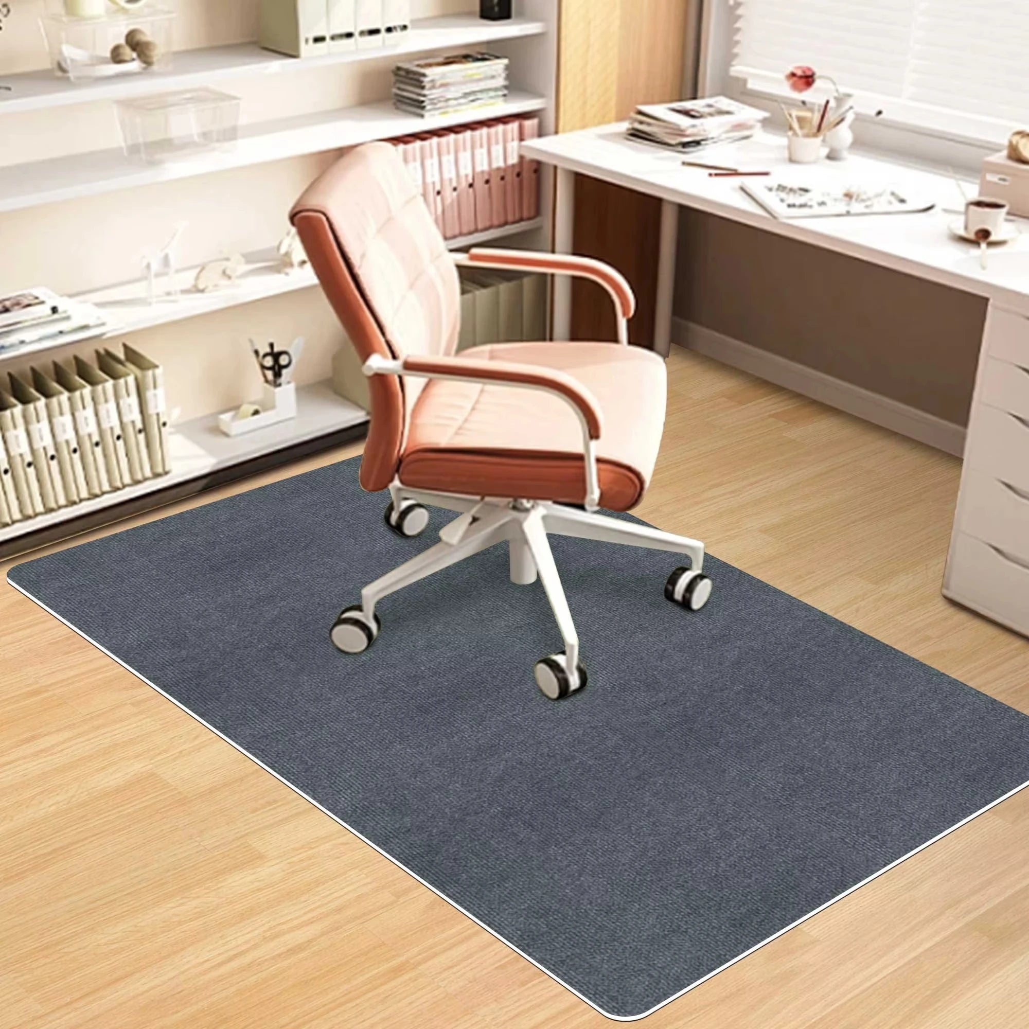 Bürostuhlunterlage für Hartböden 90x120 cm – Rutschfeste Zuschneidbare Bodenschutzmatte für Büro, Schreibtisch & Homeoffice