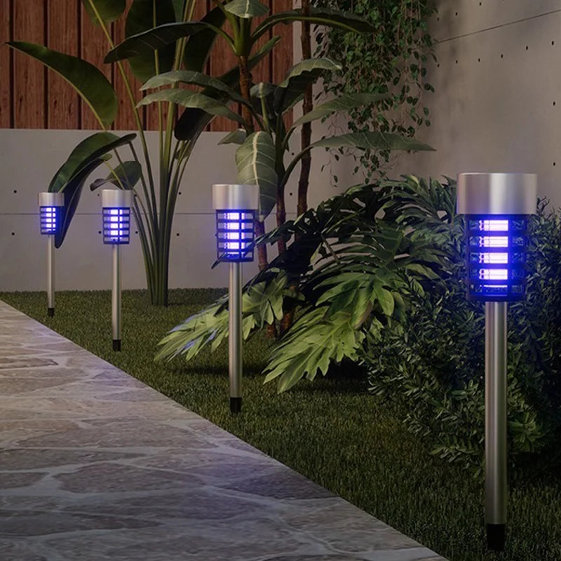 Solar Mückenvernichter für Außen – Wasserdichte UV Insektenfalle mit LED Licht für Garten, Terrasse & Camping