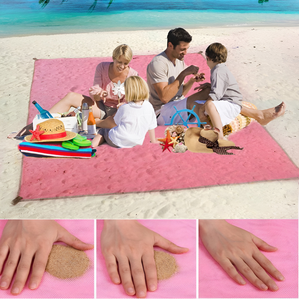 Sandfreie Strandmatte - Tragbare und Komfortable Sandmatte