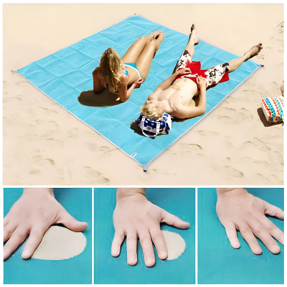 Sandfreie Strandmatte - Tragbare und Komfortable Sandmatte