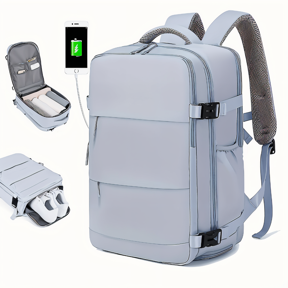 Savvy Multi-Compartment Reisetasche - Rucksack mit Schuhfach - Reise-Rucksack