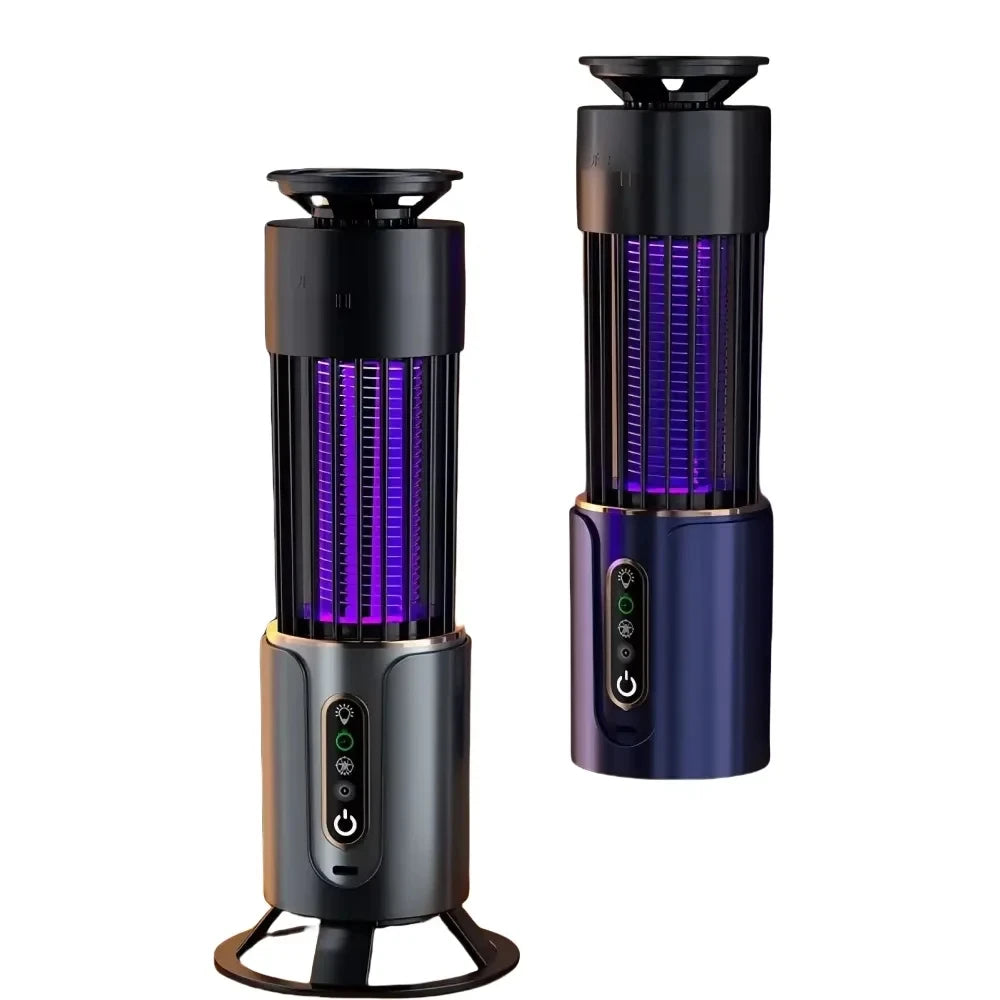 Wiederaufladbare Mückenlampe 2-in-1 – Elektrische UV Insektenfalle mit Nachtlicht für Camping, Balkon & Zuhause